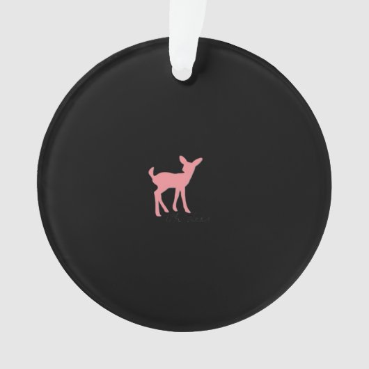 Oh Deer Retro Classic Style Acrylic Ornament (Vorderseite)