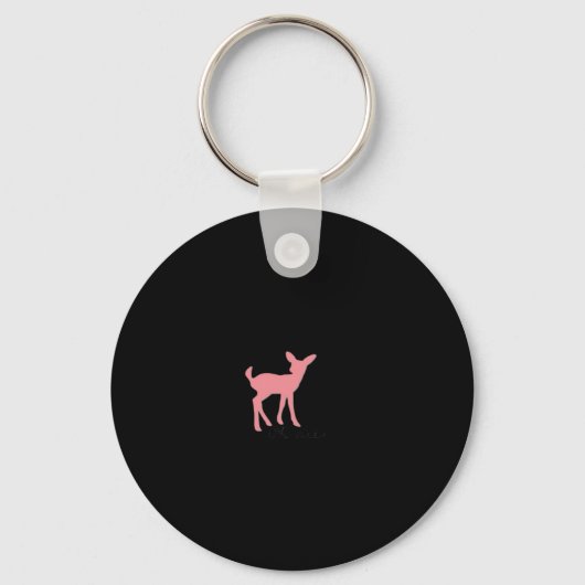 Oh Deer Retro Classic Style Keychain Schlüsselanhänger (Vorderseite)