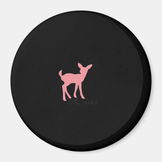 Oh Deer Retro Classic Style Magnet (Vorne)