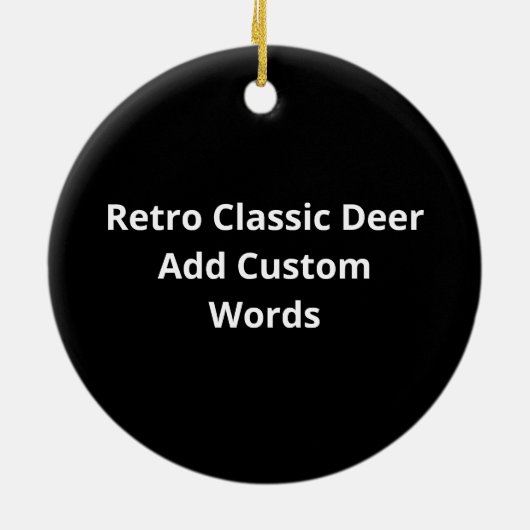 Oh Deer Retro Classic Style Ornament (Hinten)
