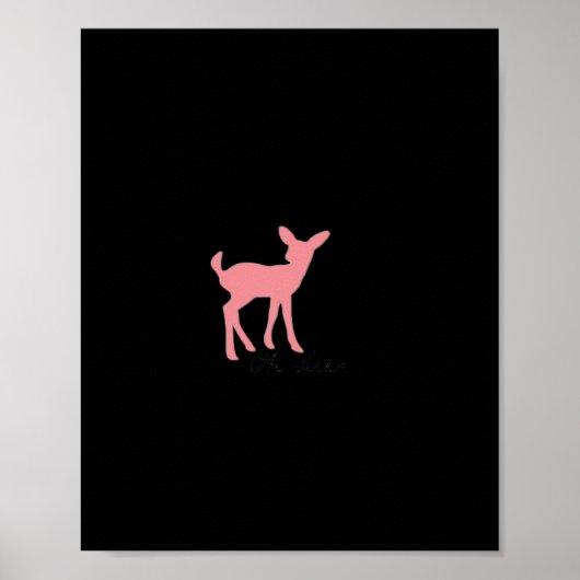 Oh Deer Retro Classic Style Poster (Vorne)