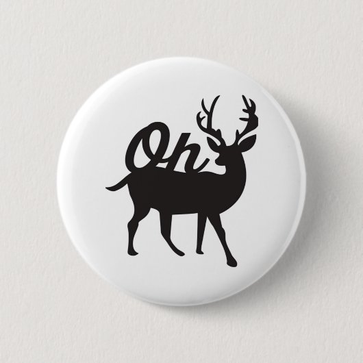 Oh Deer Retro Classic Vibe Button (Vorderseite)