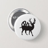 Oh Deer Retro Classic Vibe Button (Vorne & Hinten)