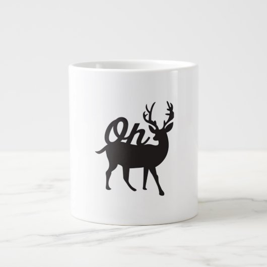 Oh Deer Retro Classic Vibe Jumbo-Tasse (Vorderseite)