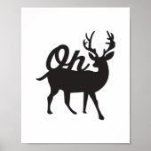 Oh Deer Retro Classic Vibe Poster (Vorne)