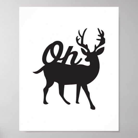 Oh Deer Retro Classic Vibe Poster (Vorne)