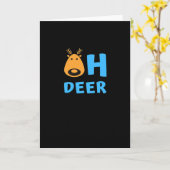 Oh Deer Retro-Festtagsstimmung Karte (Gelbe Blume)