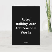 Oh Deer Retro Holiday Vibe Karte (Rückseite)