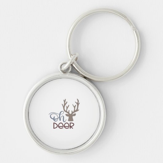 Oh Deer Retro Klassiker Design Schlüsselanhänger (Vorne)