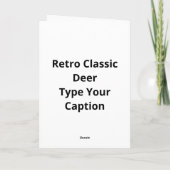 Oh Deer Retro Klassischer Stil Karte (Rückseite)