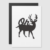 Oh Deer Retro Klassischer Stil Magnetkarte (Vorne/Hinten)