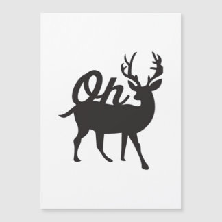 Oh Deer Retro Klassischer Stil Magnetkarte