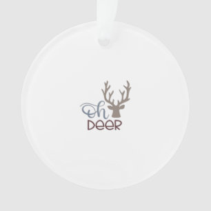 Oh Deer Retro Klassisches Design Acryl-Ornament Ornament