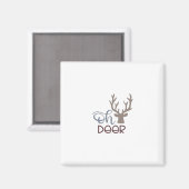 Oh Deer Retro Klassisches Design Magnet (Vorderseite/Rückseite)