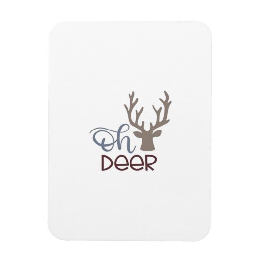Oh Deer Retro Klassisches Design  Magnet (Vertikal)