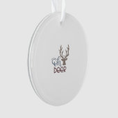 Oh Deer Retro Klassisches Design Ornament (Vorderseite)