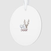 Oh Deer Retro Klassisches Design Ornament (Vorderseite)