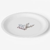 Oh Deer Retro Klassisches Design  Pappteller (Schrägansicht)