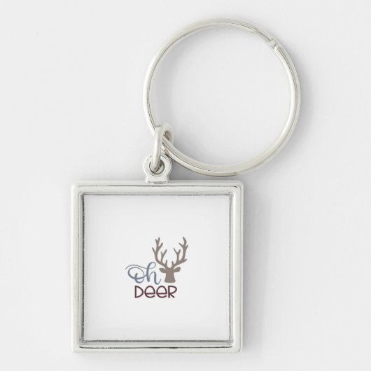 Oh Deer Retro Klassisches Design Schlüsselanhänger (Vorne)
