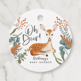 Oh Deer Rustic Fall Woodland Baby Dusche Geschenkanhänger