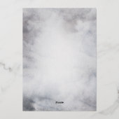 Oh Deer Rustic Winter Floral Frohe Weihnachten Folieneinladung (Rückseite)