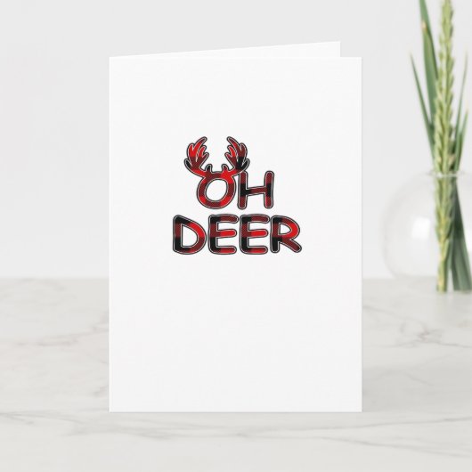 Oh Deer Saubere Gestaltung Karte (Vorderseite)