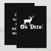 Oh Deer Saubere Grafikstyle Feiertagskarte (Vorne/Hinten)