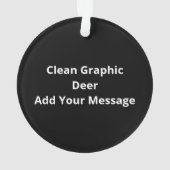 Oh Deer Saubere Grafikstyle Ornament (Rückseite)