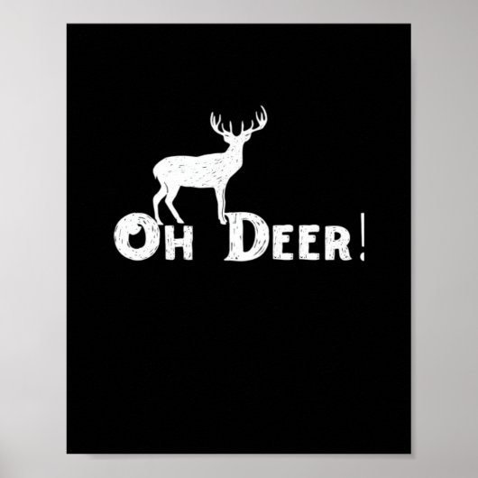 Oh Deer Saubere Grafikstyle Poster (Vorne)