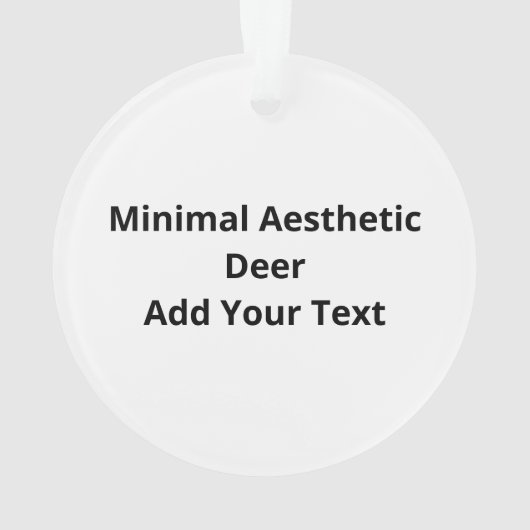 Oh Deer Simple Aesthetic Acrylic Ornament (Rückseite)