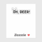 Oh Deer Simple Aesthetic  Aufkleber (Blatt)
