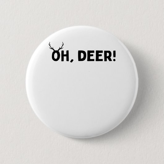 Oh Deer Simple Aesthetic Button (Vorderseite)