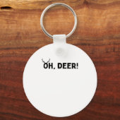 Oh Deer Simple Aesthetic Keychain Schlüsselanhänger (Vorderseite)