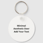 Oh Deer Simple Aesthetic Keychain Schlüsselanhänger (Rückseite)