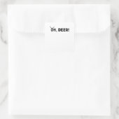 Oh Deer Simple Aesthetic Quadratischer Aufkleber (Tasche)
