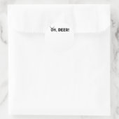 Oh Deer Simple Aesthetic Runder Aufkleber (Tasche)