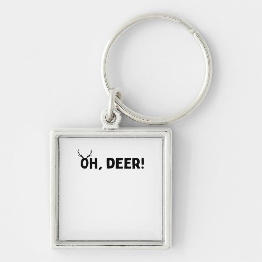 Oh Deer Simple Aesthetic Schlüsselanhänger (Vorne)