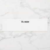 Oh Deer Simple Aesthetic  Wasserflaschenetikett (Einzelnes Label)