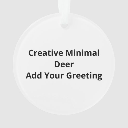 Oh Deer Simple Creative Style Ornament (Rückseite)