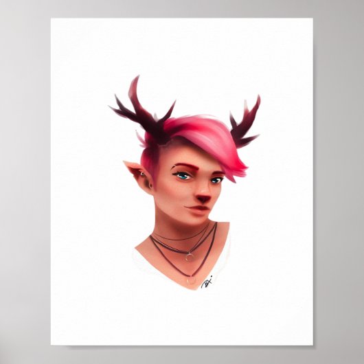 Oh Deer Simple Creative Style Poster (Vorne)