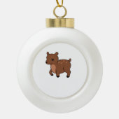 Oh Deer Soft Minimal Design Keramik Kugel-Ornament (Vorderseite)