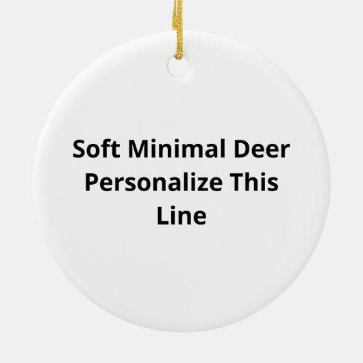Oh Deer Soft Minimal Design Keramik Ornament (Hinten)