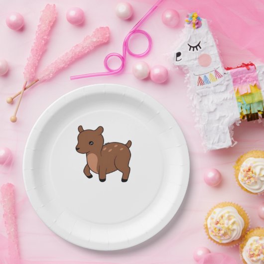 Oh Deer Soft Minimal Design Pappteller (Party)