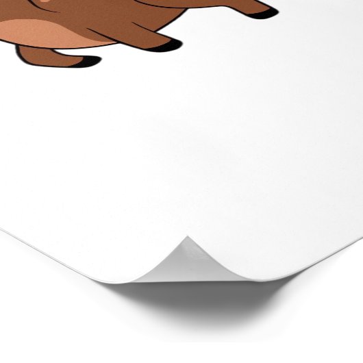 Oh Deer Soft Minimal Design  Poster (Ecke)