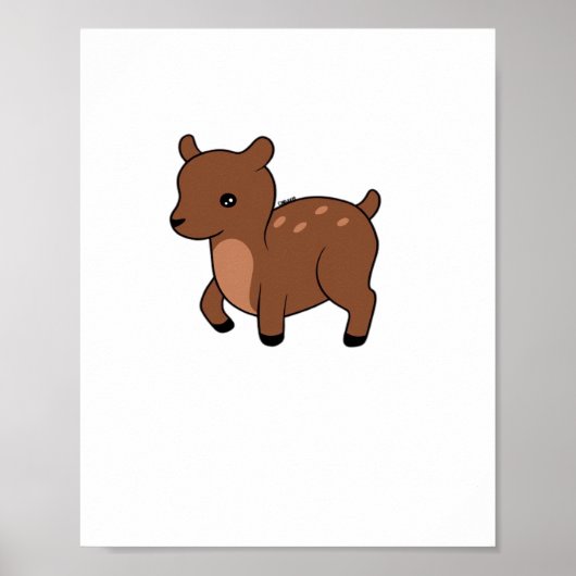 Oh Deer Soft Minimal Design Poster (Vorne)