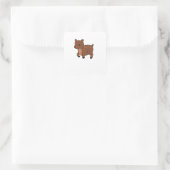 Oh Deer Soft Minimal Design  Quadratischer Aufkleber (Tasche)