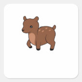 Oh Deer Soft Minimal Design  Quadratischer Aufkleber (Vorderseite)