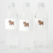 Oh Deer Soft Minimal Design  Wasserflaschenetikett (Flaschen)