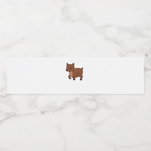 Oh Deer Soft Minimal Design Wasserflaschenetikett (Einzelnes Label)