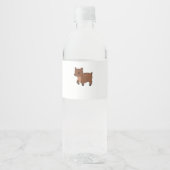 Oh Deer Soft Minimal Design Wasserflaschenetikett (Vorderseite)